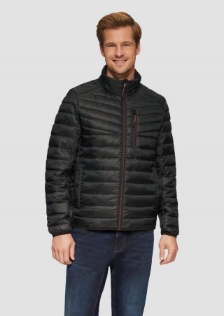 s.Oliver Leicht wattierte Steppjacke aus recyceltem Polyester - schwarz