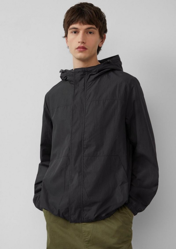 s.Oliver Packable Windbreaker mit Kapuze - schwarz