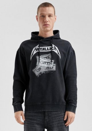 s.Oliver Metallica® Band-Hoodie mit Wascheffekt - schwarz