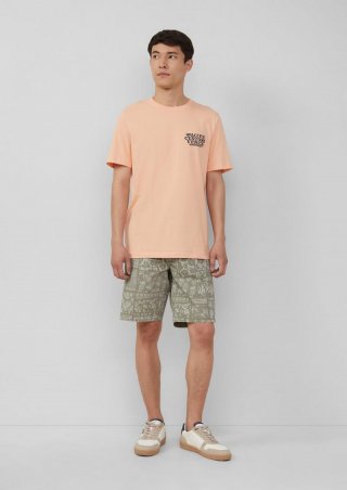 s.Oliver Detroit: Bermuda im Relaxed Fit und All-over-Print - olivgrün