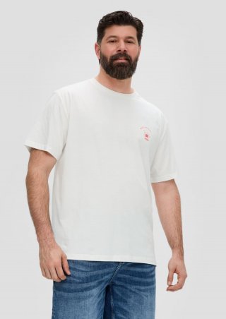 s.Oliver T-Shirt mit Grafik-Print - weiß