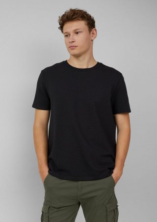 s.Oliver T-Shirt aus Strukturware - schwarz