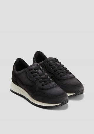s.Oliver Sneaker in Veloursleder-Optik - dunkelgrau