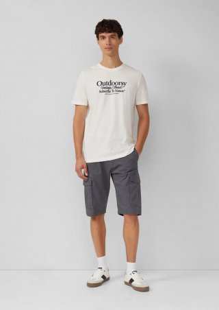 s.Oliver File: Baumwoll-Bermuda im Relaxed Fit mit Cargotaschen - schiefergrau