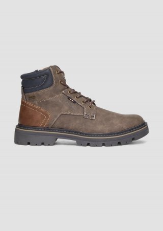 s.Oliver Stiefel in Leder-Optik - dunkelbraun