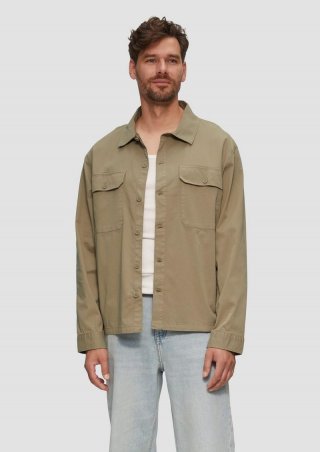 s.Oliver Overshirt aus Baumwollstretch im Relaxed Fit - karamell