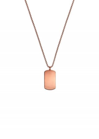 s.Oliver Dog-Tag-Kette in Kupfer - silber