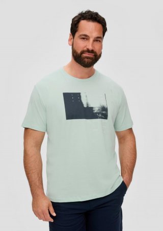 s.Oliver T-Shirt mit Frontprint - minze