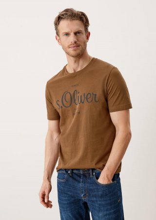 s.Oliver Labelshirt aus Jersey - karamell