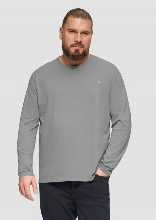 s.Oliver Softes Longsleeve aus Jersey mit Logo-Detail - schiefergrau