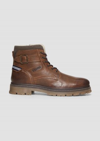 s.Oliver Stiefel aus Leder - cognac