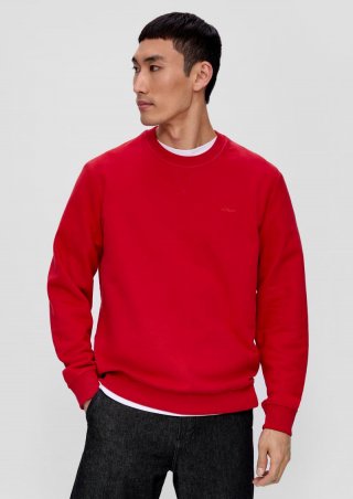 s.Oliver Sweatshirt mit Logoprint - chilirot