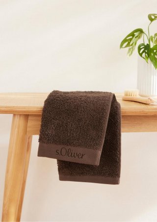 s.Oliver Gästehandtuch aus reiner Baumwolle - braun
