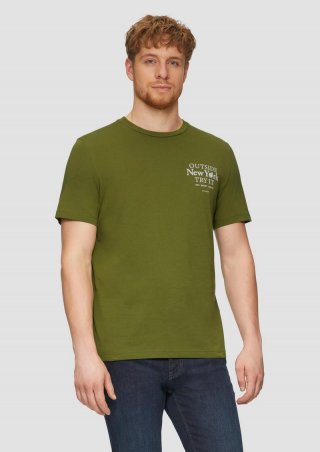 s.Oliver T-Shirt mit Frontprint - guacamole
