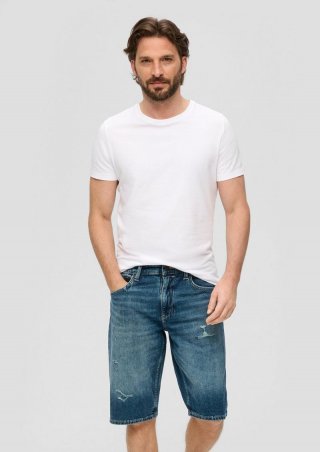 s.Oliver Jeans-Shorts / Regular Fit / Mid Rise / Straight Leg - blau