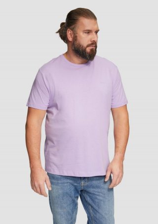 s.Oliver Baumwoll-T-Shirt mit kleinem Logo-Detail - lavendel