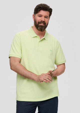 s.Oliver Poloshirt mit kleinem Label-Print - limettengrün