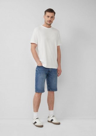 s.Oliver Leichte Jeans-Bermuda / Regular Fit / Mid Rise - tiefblau