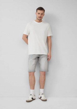 s.Oliver Leichte Jeans-Bermuda / Regular Fit / Mid Rise - grau meliert