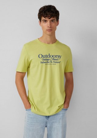 s.Oliver Baumwoll-T-Shirt mit Frontprint - hellgrün