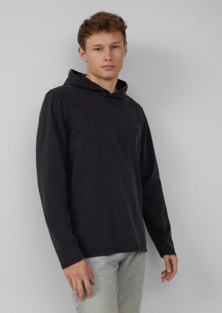s.Oliver Soft gewaschener Hoodie - schwarz