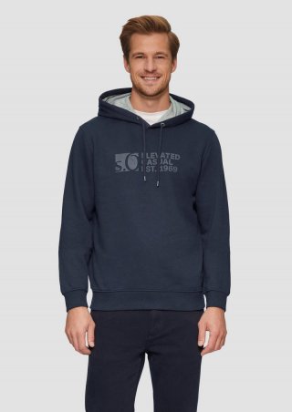 s.Oliver Hoodie mit Logo-Print - navy