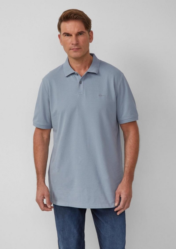s.Oliver Poloshirt aus Baumwollpiqué - grau