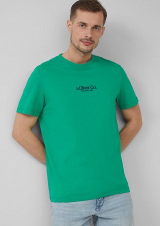 s.Oliver T-Shirt aus Baumwolle mit Logo-Print - grün
