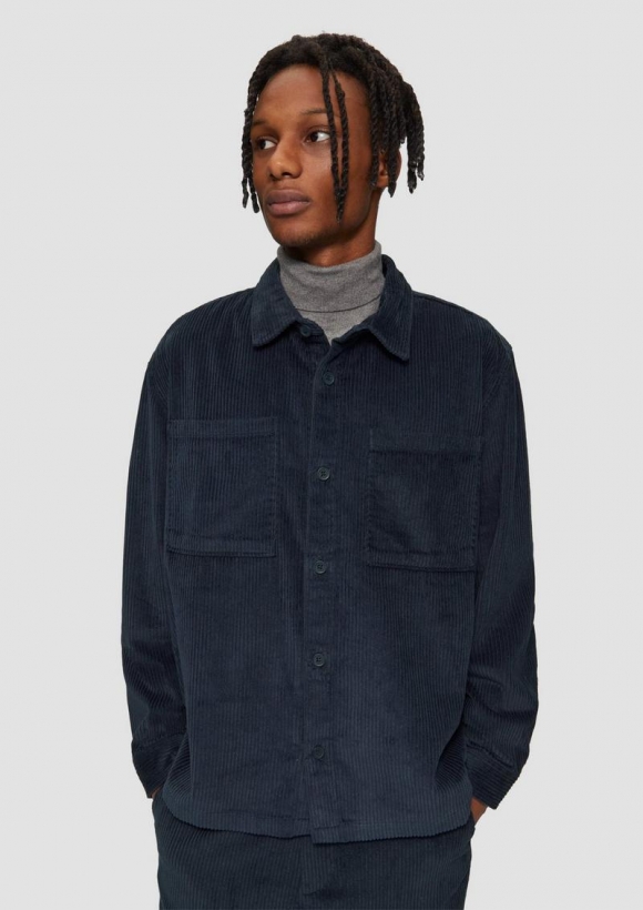 s.Oliver Overshirt aus Breitcord - dunkelblau