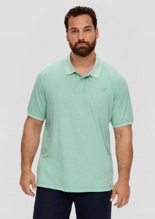 s.Oliver Poloshirt mit kleinem Logo-Print - ozeangrün
