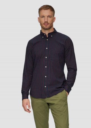 s.Oliver Slim Fit: Hemd aus Baumwollstretch - navy