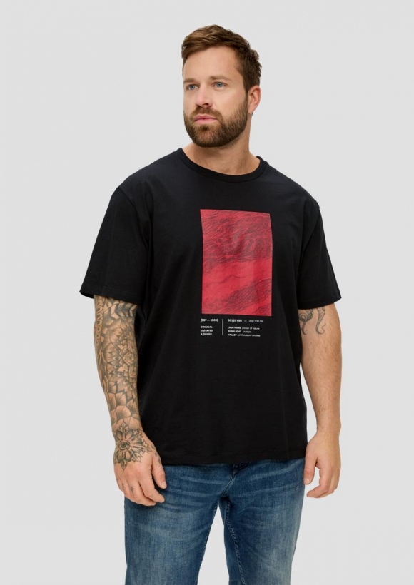 s.Oliver T-Shirt mit Frontprint - schwarz s.Oliver T-Shirt mit Frontprint - schwarz