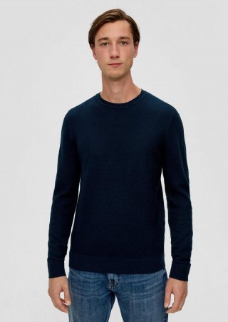 s.Oliver Pullover aus Baumwolle - navy