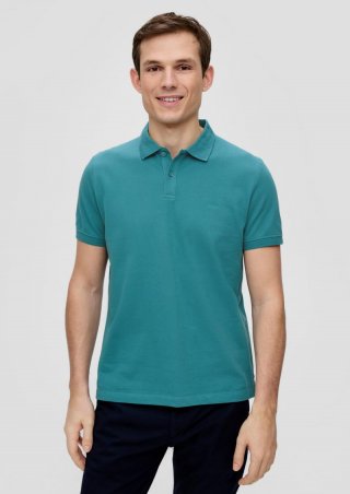 s.Oliver Poloshirt aus Baumwollpiqué - petrol