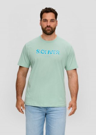 s.Oliver T-Shirt mit Frontprint - ozeangrün
