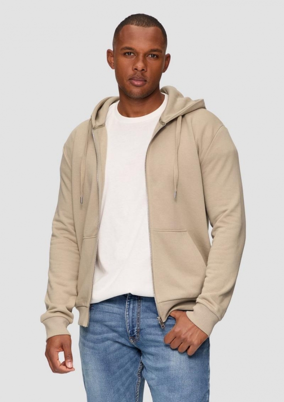 s.Oliver Basic-Sweatjacke - beige