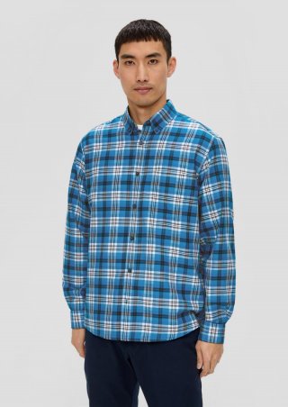 s.Oliver Regular: Button Down-Hemd - royalblau