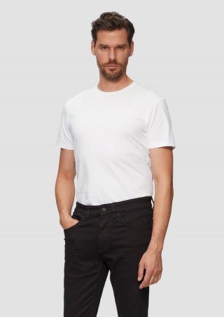 s.Oliver T-Shirt aus Baumwollstretch - weiß