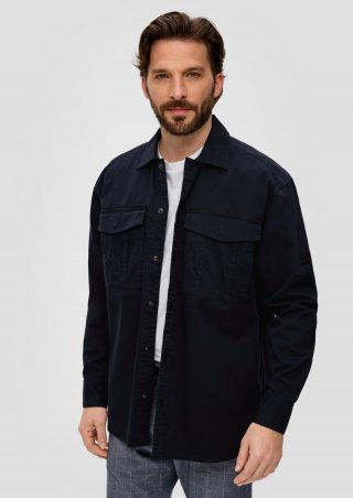 s.Oliver Overshirt aus Twill - navy