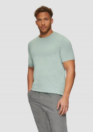 s.Oliver T-Shirt aus reiner Baumwolle - salbeigrün