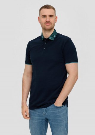 s.Oliver Poloshirt mit Piquéstruktur - navy
