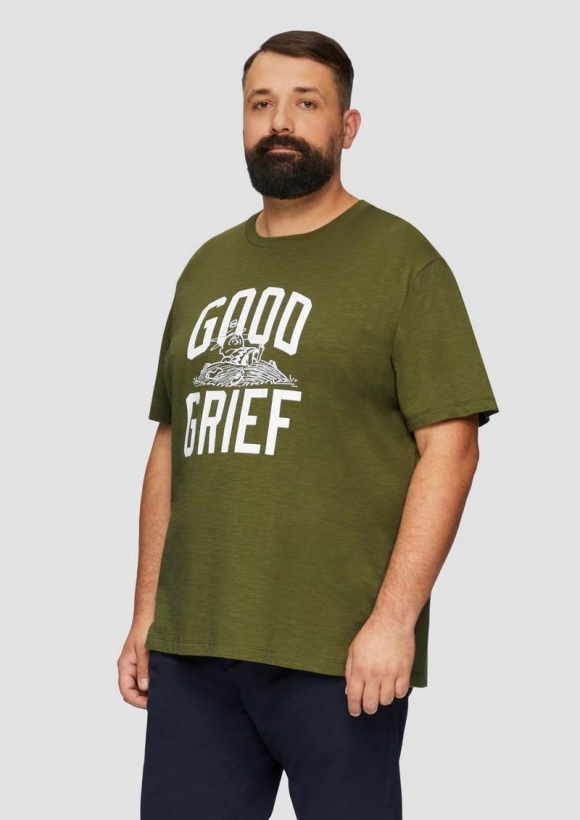 s.Oliver T-Shirt mit Peanuts®-Print - guacamole