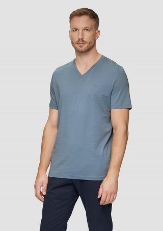 s.Oliver T-Shirt mit Logo-Detail - hellblau