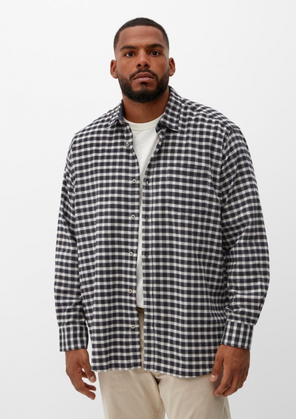 s.Oliver Regular: Hemd aus Twill - navy