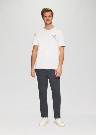 s.Oliver Regular: Chino-Jogger mit elastischem Bund - schiefergrau