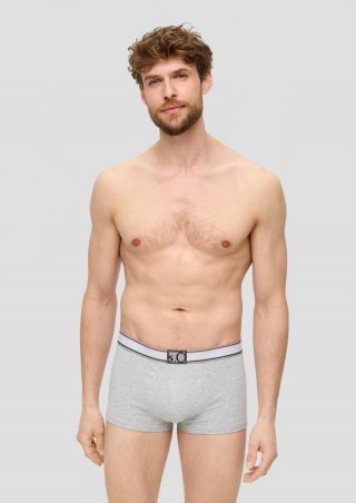 s.Oliver Baumwoll-Boxershorts im 3er-Pack - grau