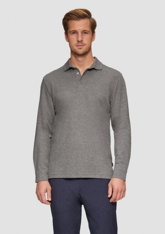s.Oliver Poloshirt im Slim Fit - graphit