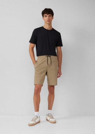 s.Oliver Detroit: Strukturierte Jog-Bermuda im Relaxed Fit - braun