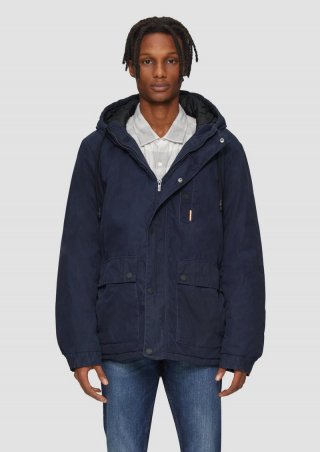 s.Oliver Wattierte Jacke mit Coating - tiefblau