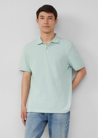 s.Oliver Poloshirt aus Baumwollpiqué - salbeigrün